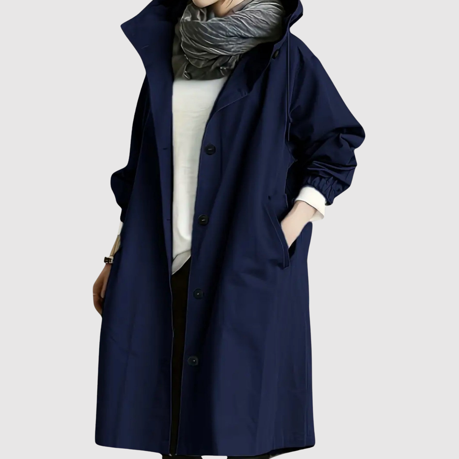 "Jelena – Dlouhá lehká bunda s kapucí" can be rewritten as "Jelena – Dlouhá lehká bunda s kapucí pro pohodlné nošení".