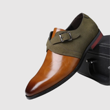 Oskar – Dvojité Monkstrap Kožené a Velurové Boty