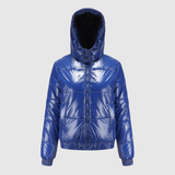 Jelena - Lesklá zimní bunda s péřovou výplní