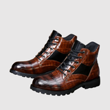 Oskar – Odolná Kožená Botka s Zakřiveným Designem