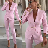Maria | Elegantní dámský oblek s dvojitým zapínáním a těsným střihem