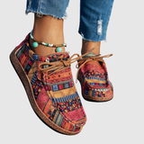 Rita - Boho dámské boty s květinovým vzorem