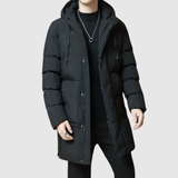 Marek – Dlouhá péřová bunda s kapucí" can be rewritten as: "Marek – Dlouhá péřová bunda s kapucí pro maximální pohodlí