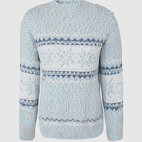 Nora – Světle modrý svetr s nordickými vzory