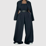 Natálie - Stylový Overal s Bustierem a Krátkým Blazerem