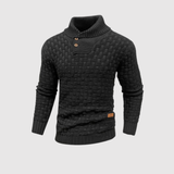 Daniel – Pánský pletený svetr s knoflíky a vysokým límcem" can be rewritten as:

"Daniel – Pánský svetr s pleteným vzorem, knoflíky a vysokým límcem