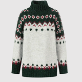 Nora – Svetřík s vysokým límcem a severskými vzory