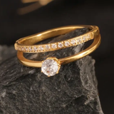 Valérie – Zlatý prsten s krystalovým třpytem