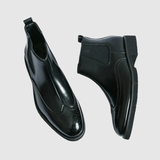 Oskar - Kožené boty s elastickým prvkem