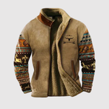 Marek - Sherpa Jacket with Ethnic Details