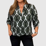 Nora – Stylová blůza s geometrickým vzorem
