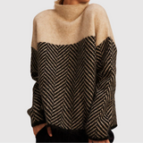 Nora – Dvoubarevný svetr s texturovaným vzorem