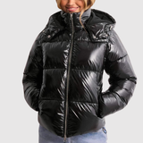 Jelena – Lesklá zimní péřová bunda