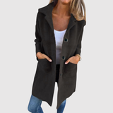 Jelena – Dlouhý kabát s tradičními knoflíky