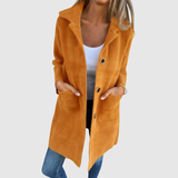 Jelena – Dlouhý kabát s tradičními knoflíky