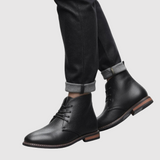 Viktor – Černé kožené pracovní obuv