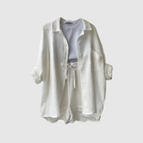 Natálie – Stylový letní set s košilí a šortkami