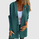 Jelena – Elegantní sako s pleteným designem a knoflíky