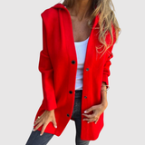 Jelena – Elegantní sako s pleteným designem a knoflíky