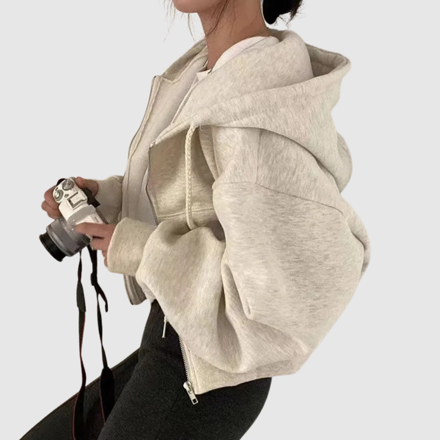 Nina – Krátká mikina s pohodlným volným střihem