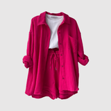 Natálie – Stylový letní set s košilí a šortkami