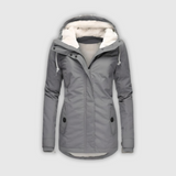 Erika - Voděodolný dlouhý kabát s kapucí a zateplenou podšívkou