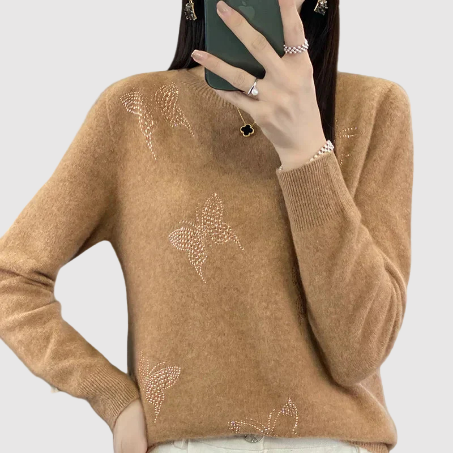 Nora – Pletený svetr s jemným hvězdným motivem