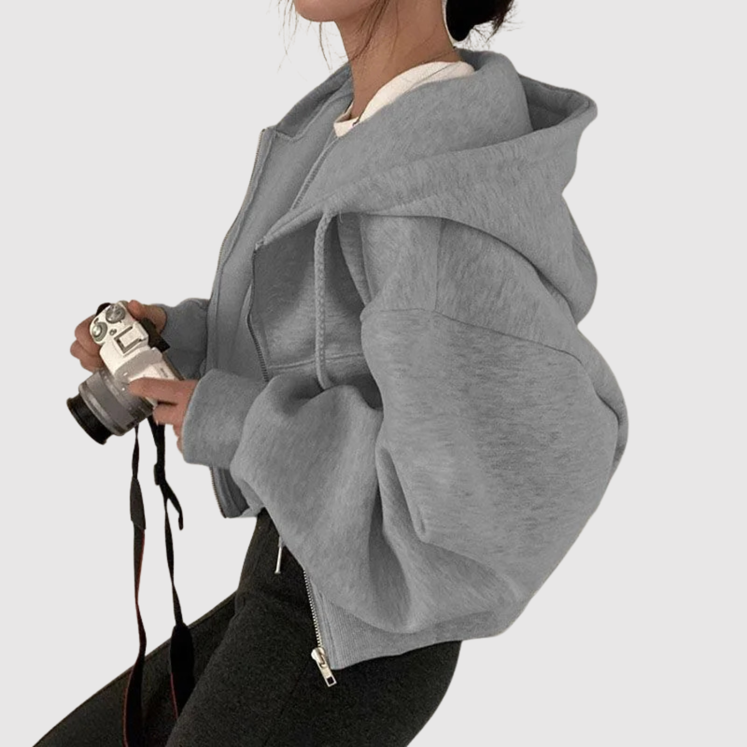 Nina – Krátká mikina s pohodlným volným střihem