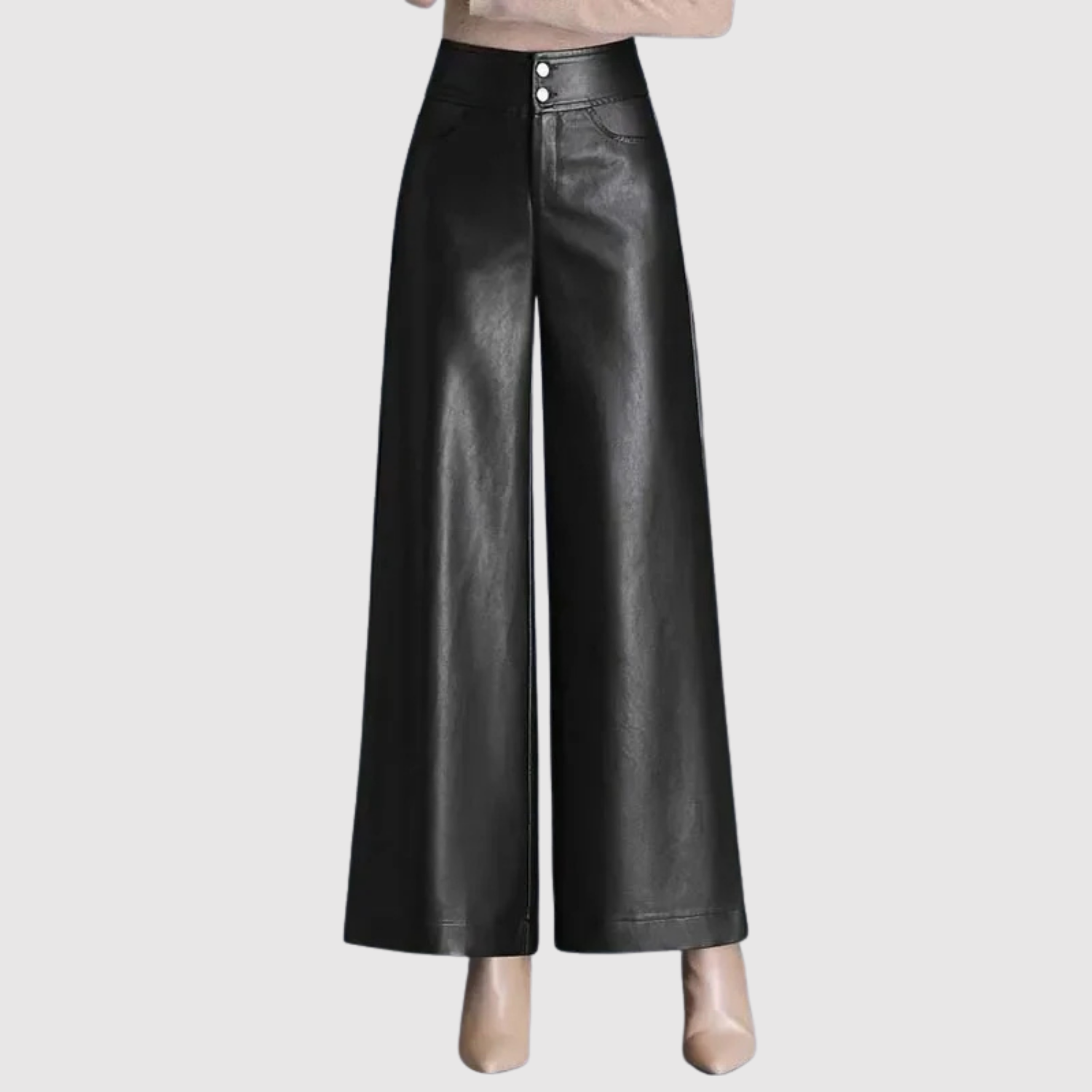 Mira – Kožené kalhoty s volným střihem