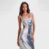 Večerní šaty Sparkle Silver - Speciální noční kolekce