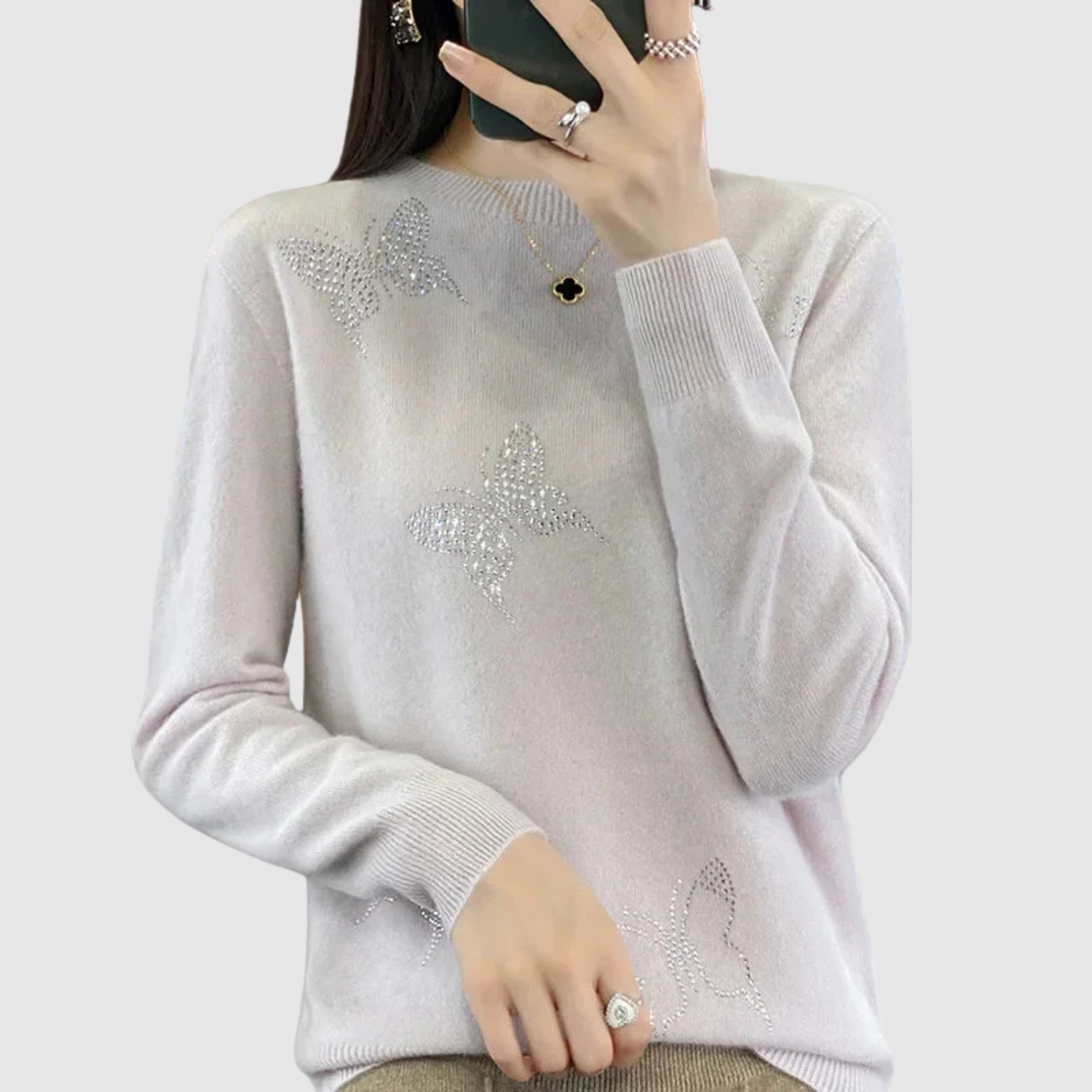 Nora – Pletený svetr s jemným hvězdným motivem