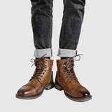 Radim – Městské kožené boty s robustní podrážkou