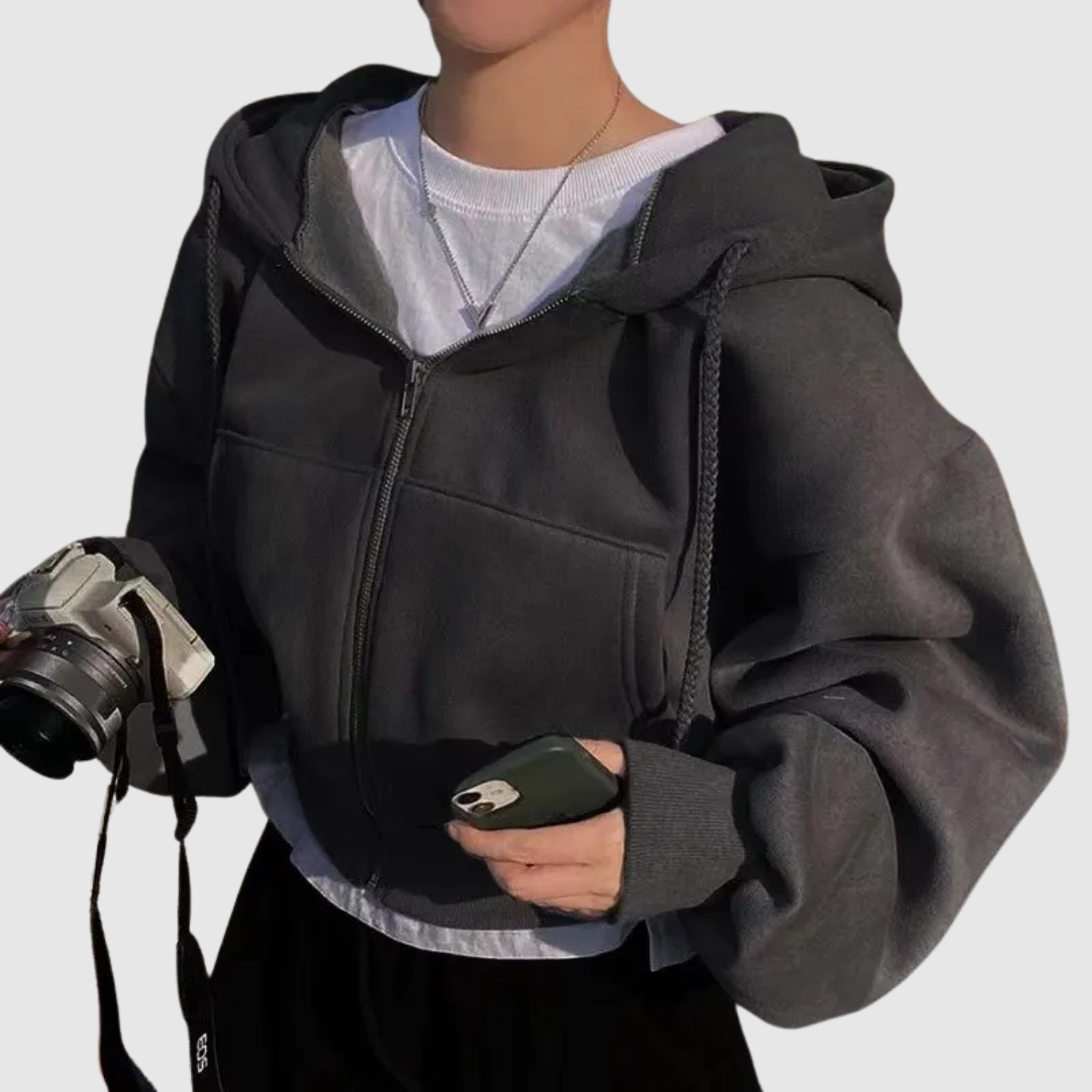 Nina – Krátká mikina s pohodlným volným střihem