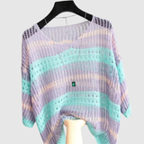 Nora – Lehounký svetr s pastelovými pruhy