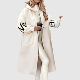 Jelena – Dlouhý kabát s kožešinovým lemem