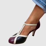 Teodora - Retro boty s T-páskem a ženskými prvky