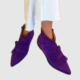 Lara – Luxusní fialové semišové loafers