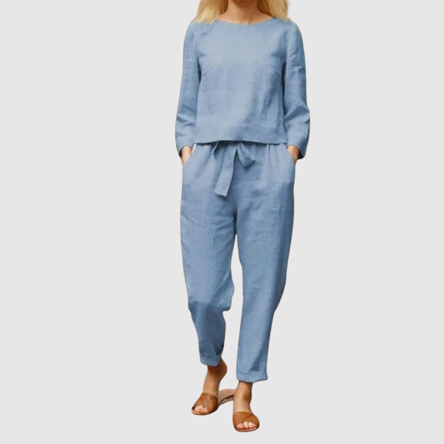 Natálie – Komfortní souprava s kalhotami a blůzou