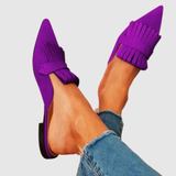 Lara – Luxusní fialové semišové loafers