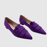 Lara – Luxusní fialové semišové loafers
