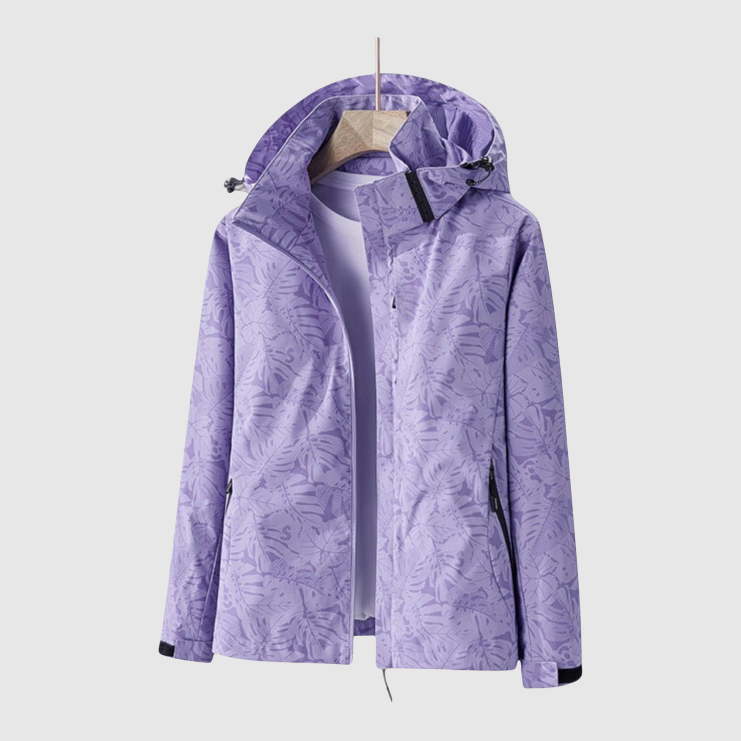 Jelena – Lehká gabardinová móda s kapucí