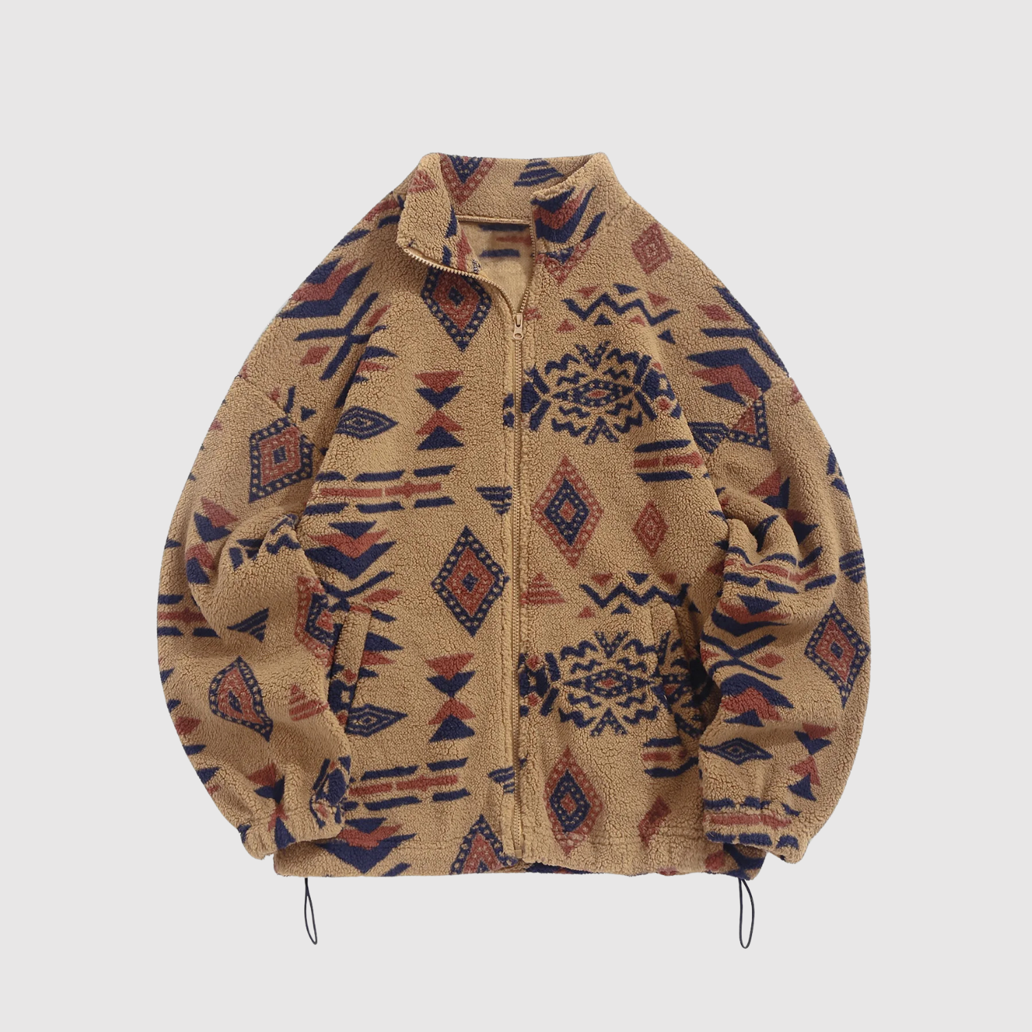 Nina – Fleece Jacket with Ethnic Patterns