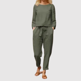 Natálie – Komfortní souprava s kalhotami a blůzou