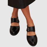 Lara – Černé kožené klasické Mary Jane boty