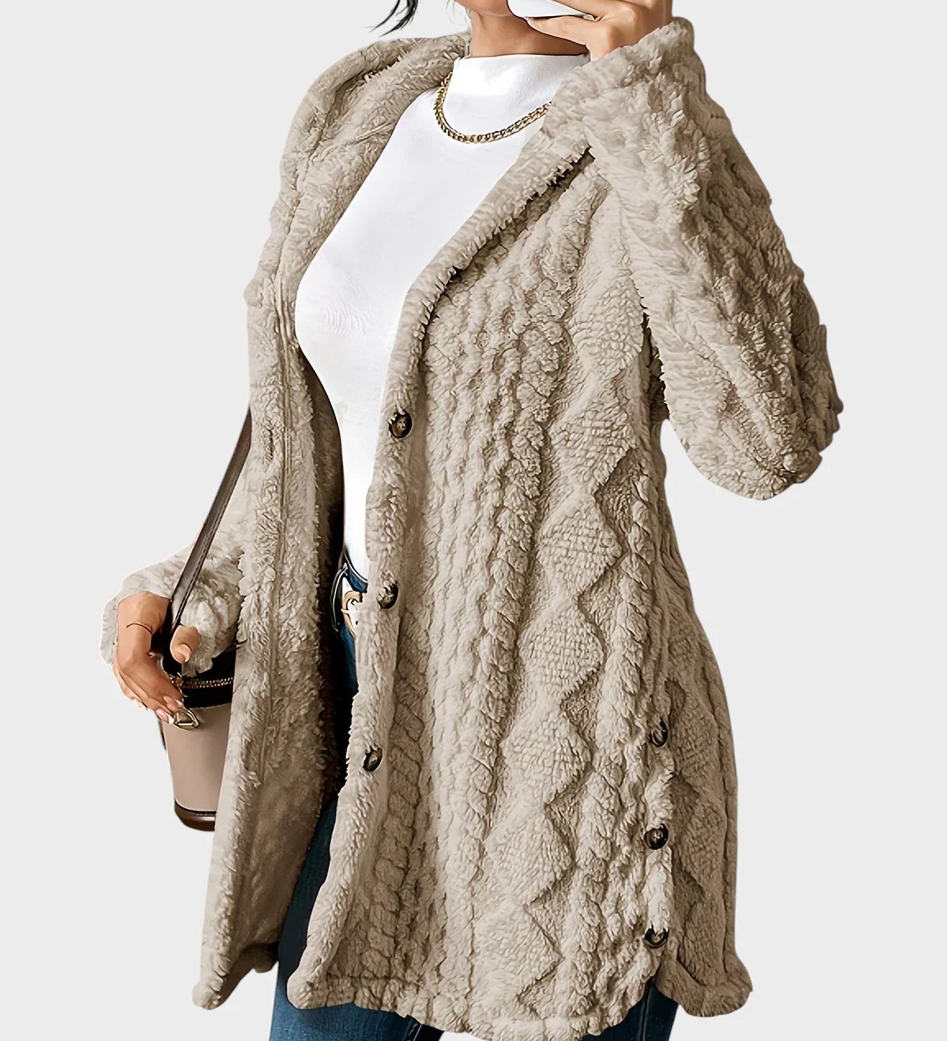 Vesna - Měkký kardigan s kapucí