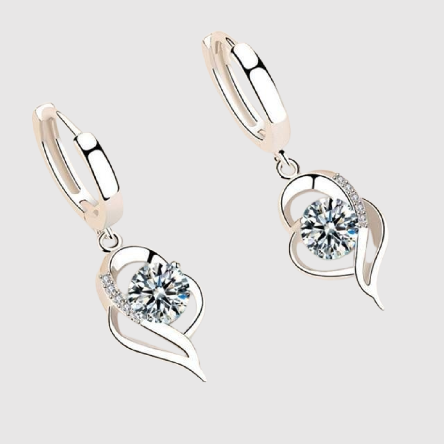 Elisa – Stříbrné náušnice s lesklým zirkonem