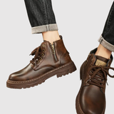 Oskar - Pánské kožené boty s robustní podrážkou