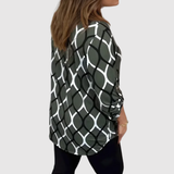 Nora – Stylová blůza s geometrickým vzorem