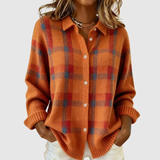 Nora – Retro svetr s kontrastními čtvercovými vzory