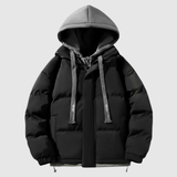 Marek – Péřová bunda s kapucí a kontrastními prvky